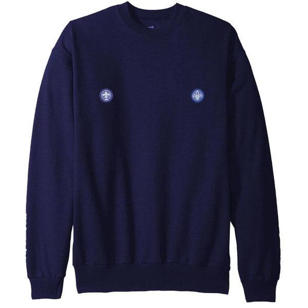 Navy Cubs jumper with Scouting Ireland badges